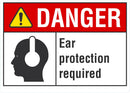 DANGER Ear Protection Required Sign LCU4-0173-NA_10X7