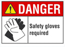 DANGER Safety Gloves Required Sign LCU4-0178-NA_10X7