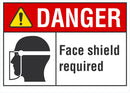 DANGER Face Shield Required Sign LCU4-0180-NA_10X7