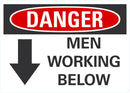 DANGER Men Working Below Sign LCU4-0185-NA_10X7