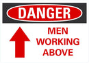 DANGER Men Working Above Sign LCU4-0190-NA_10X7