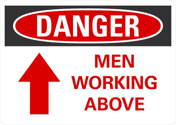 DANGER Men Working Above Sign LCU4-0190-NA_10X7