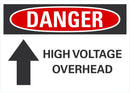 DANGER High Voltage Overhead Sign LCU4-0193-NA_10X7