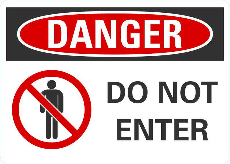 DANGER Do Not Enter Sign LCU4-0196-NA_10X7