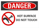 DANGER Hot Surface, Do Not Touch Sign LCU4-0203-NA_10X7