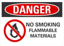 DANGER No Smoking, Flammable Materials Sign LCU4-0204-RA_10x7