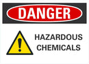 DANGER Hazardous Chemicals Sign LCU4-0211-NA_10X7