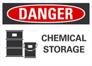 DANGER Chemical Storage Sign LCU4-0212-NA_10X7