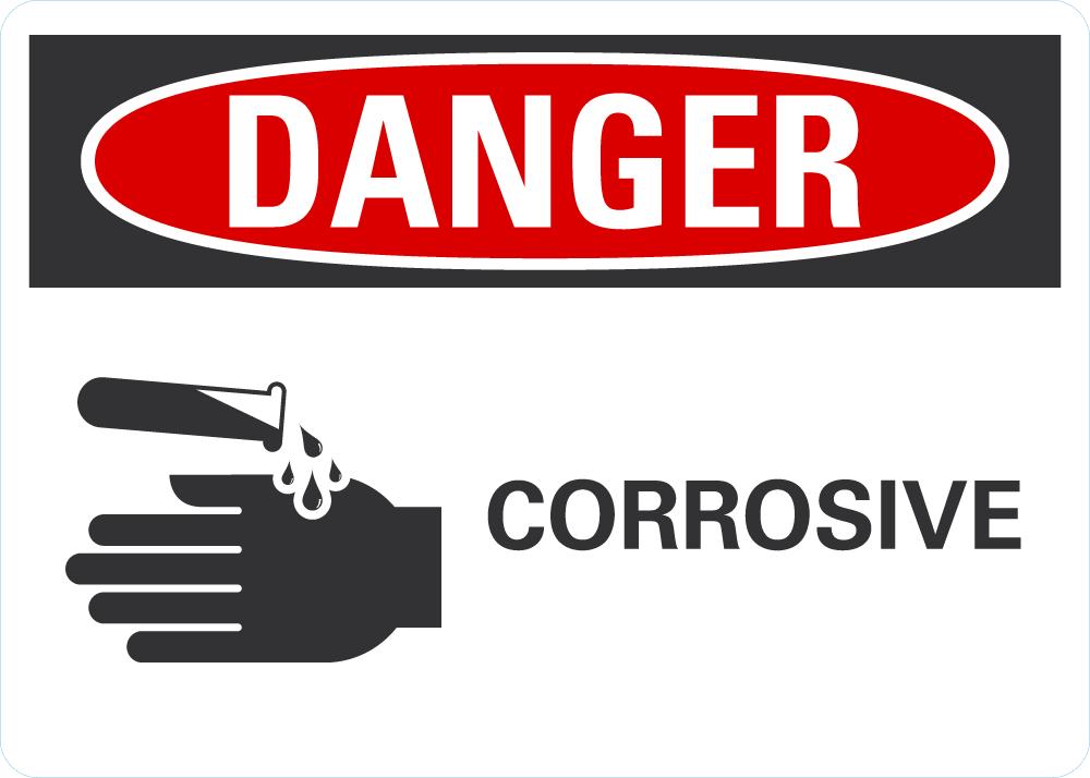 DANGER Corrosive Sign LCU4-0216-NA_10X7