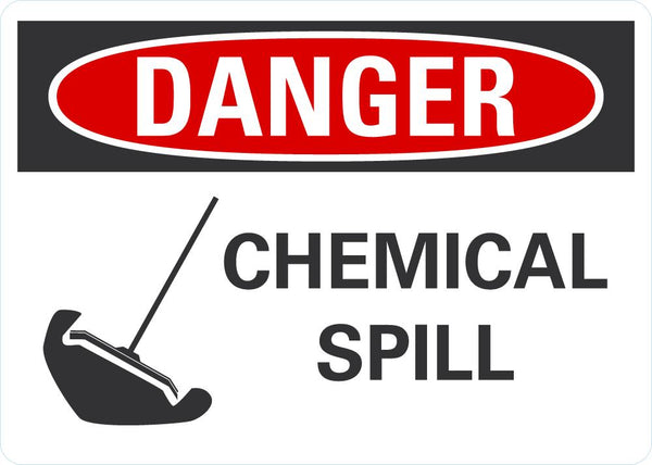 DANGER Chemical Spill Sign LCU4-0224-NA_10X7