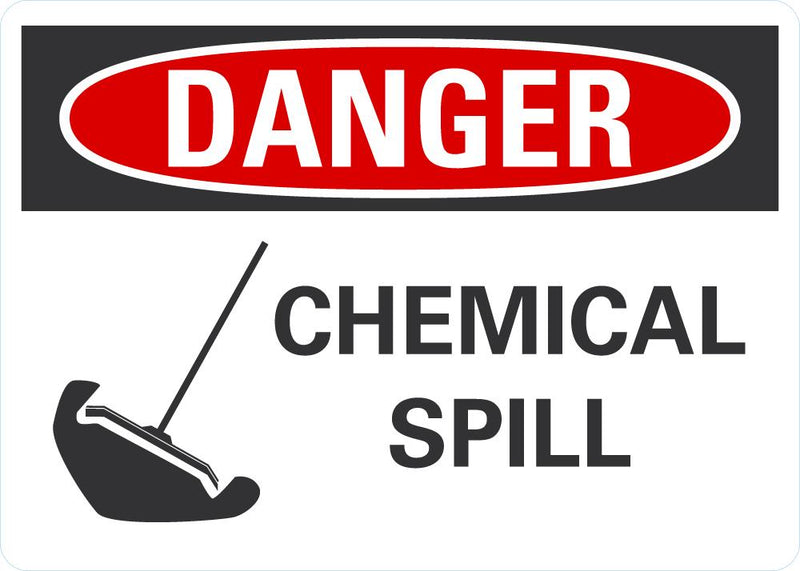DANGER Chemical Spill Sign LCU4-0224-NA_10X7