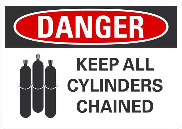 DANGER Keep All Cylinders Chained Sign LCU4-0226-NA_10X7