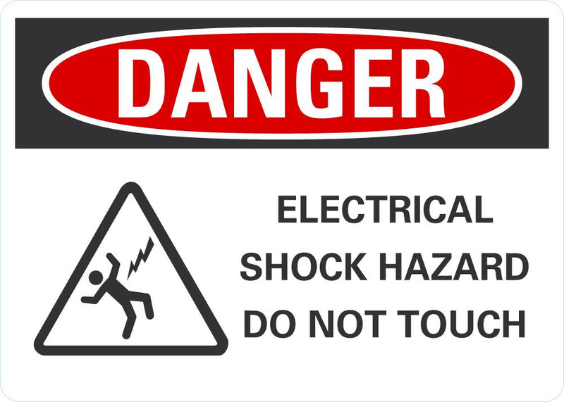DANGER Electrical Shock Hazard Sign LCU4-0229-NA_10X7