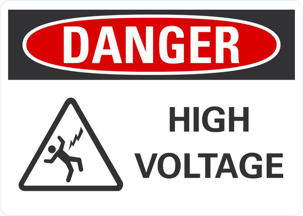DANGER High Voltage Sign LCU4-0230-NA_10X7
