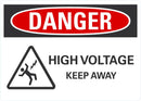 DANGER High Voltage, Keep Away Sign LCU4-0233-NA_10X7