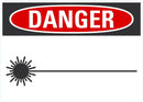 DANGER Laser Beam Graphic Sign LCU4-0249-NA_10X7