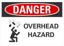 DANGER Overhead Hazard Sign LCU4-0254-NA_10X7
