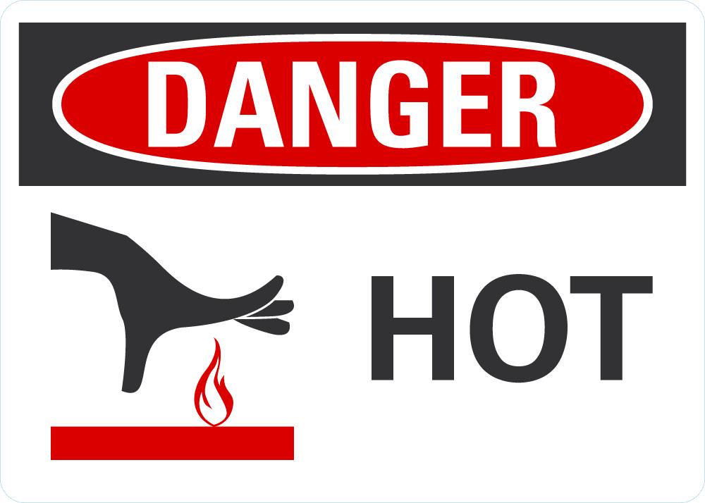 DANGER Hot Sign LCU4-0257-NA_10X7