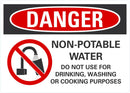 DANGER Non-Potable Water Sign LCU4-0278-NA_10X7