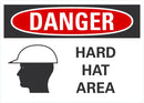 DANGER Hard Hat Area Sign LCU4-0286-NA_10X7