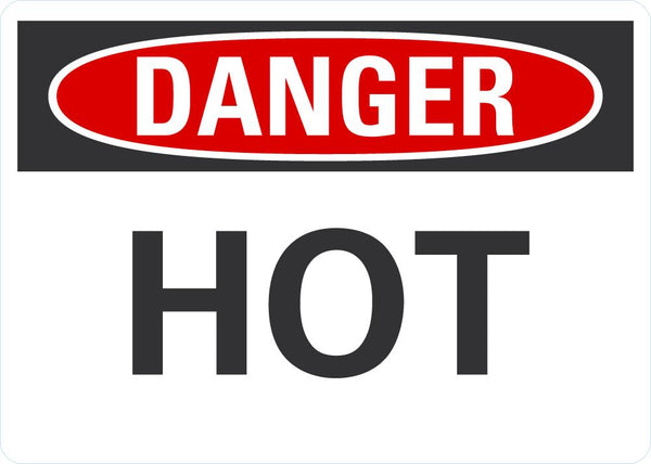 DANGER HOT Sign LCU4-0295-NA_10X7