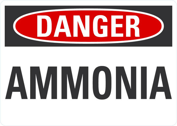 DANGER AMMONIA Sign LCU4-0307-NA_10X7