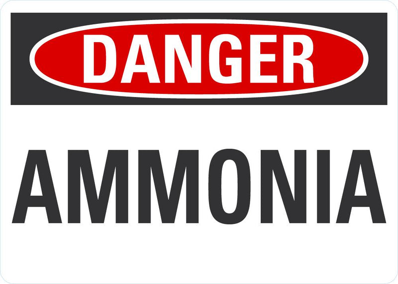 DANGER AMMONIA Sign LCU4-0307-NA_10X7