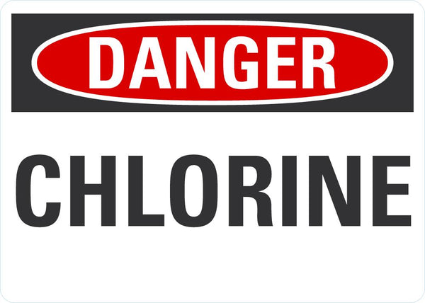 DANGER CHLORINE Sign LCU4-0316-NA_10X7