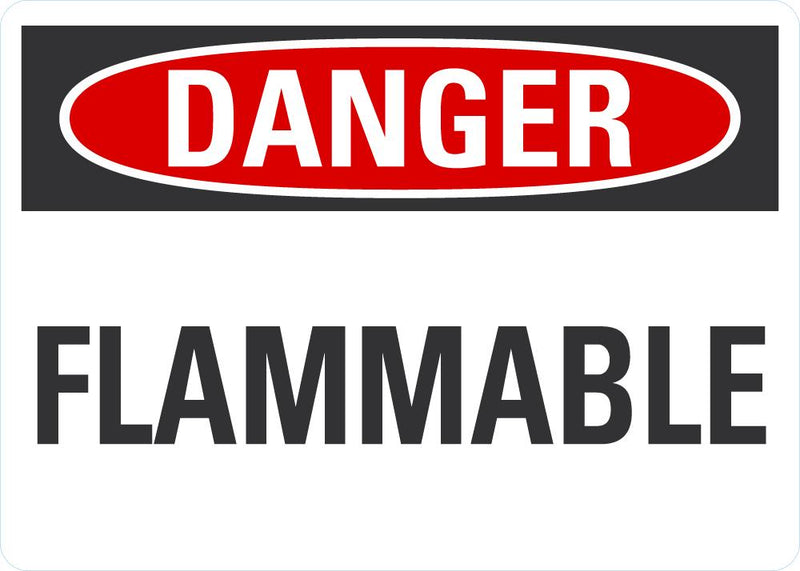 DANGER FLAMMABLE Sign LCU4-0322-ND_10X7