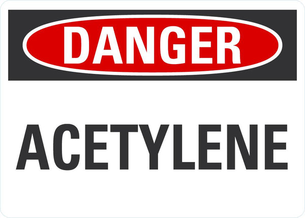 DANGER ACETYLENE Sign LCU4-0324-NA_10X7