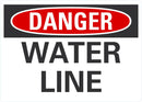 DANGER Water Line Sign LCU4-0334-NA_10X7