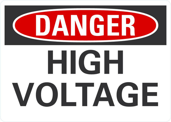 DANGER High Voltage Sign LCU4-0347-NA_10X7