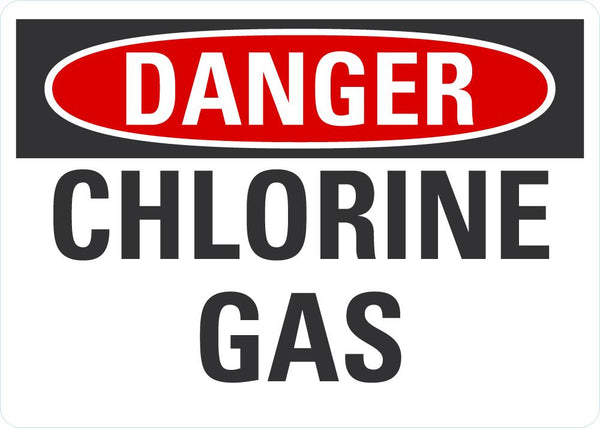 DANGER Chlorine Gas Sign LCU4-0352-NA_10X7