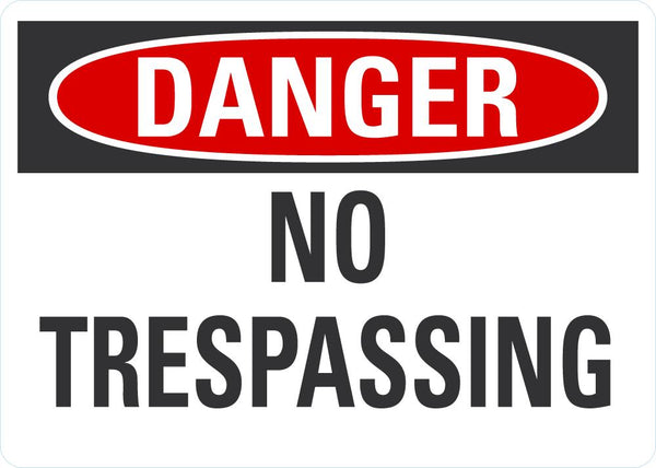 DANGER No Trespassing Sign LCU4-0371-NA_10X7