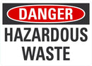 DANGER Hazardous Waste Sign LCU4-0374-ND_10X7