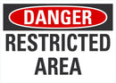 DANGER Restricted Area Sign LCU4-0378-NA_10X7