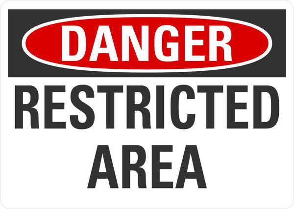 DANGER Restricted Area Sign LCU4-0378-NA_10X7