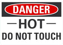 DANGER Hot Do Not Touch Sign LCU4-0389-ND_10X7