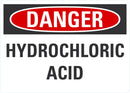 DANGER Hydrochloric Acid Sign LCU4-0394-RD_14X10