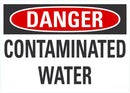 DANGER Contaminated Water Sign LCU4-0404-NA_10X7