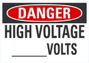 DANGER High Voltage (Blank) Sign LCU4-0407-NA_10X7