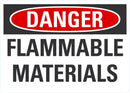 DANGER Flammable Materials Sign LCU4-0413-NA_14X10