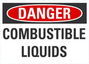 DANGER Combustible Liquids Sign LCU4-0417-NA_10X7