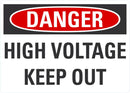 DANGER High Voltage, Keep Out Sign LCU4-0441-NA_10X7