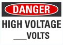 DANGER High Voltage (Blank) Sign LCU4-0445-NA_10X7