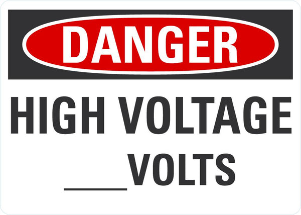 DANGER High Voltage (Blank) Sign LCU4-0445-NA_10X7