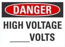 DANGER High Voltage (Blank) Sign LCU4-0447-NA_10X7