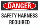 DANGER Safety Harness Required Sign LCU4-0466-NA_10X7