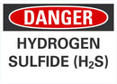 DANGER Hydrogen Sulfide (H2S) Sign LCU4-0474-NA_10X7