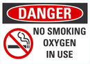 DANGER No Smoking , Oxygen In Use Sign LCU4-0482-RA_10x7